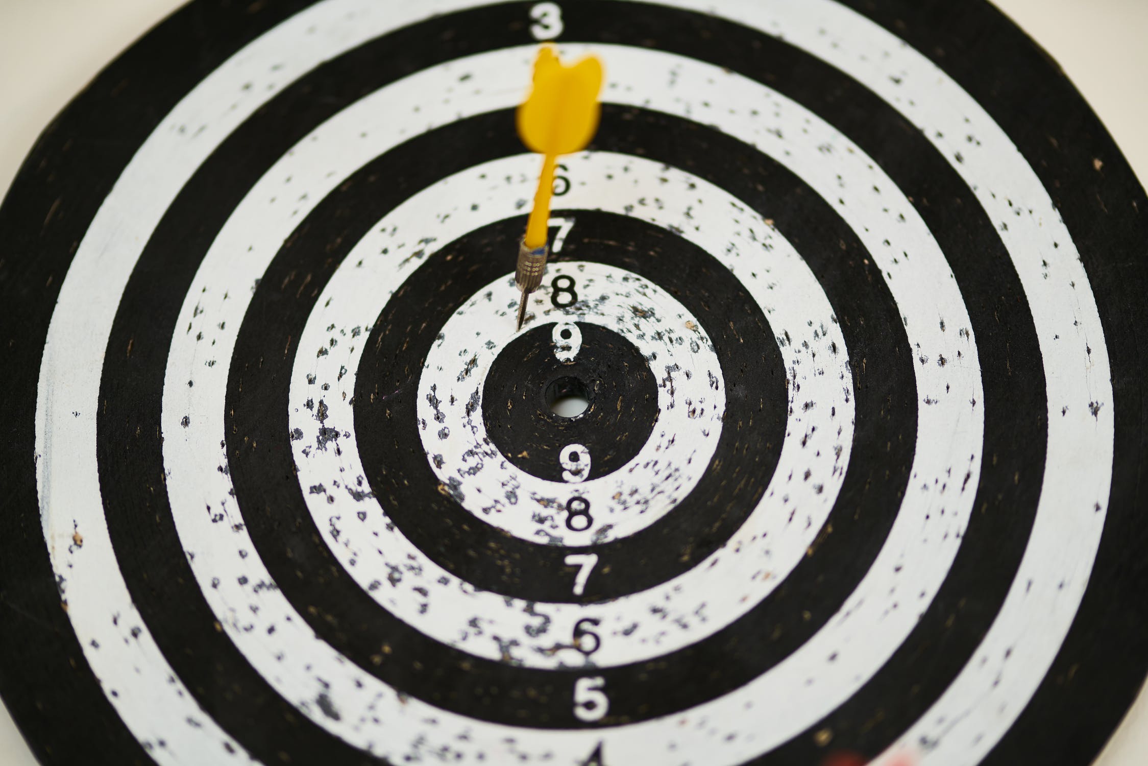 Photo showing dartboard - analogy for quality scores